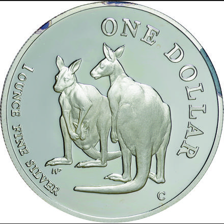 オーストラリア (Australia)/ カンガルー図 1ドル銀貨 1999年 KM398