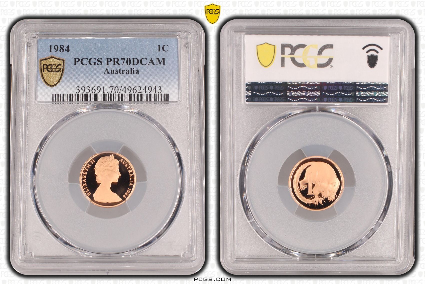 One Cent, 1984, Pcgs Pr70dcam