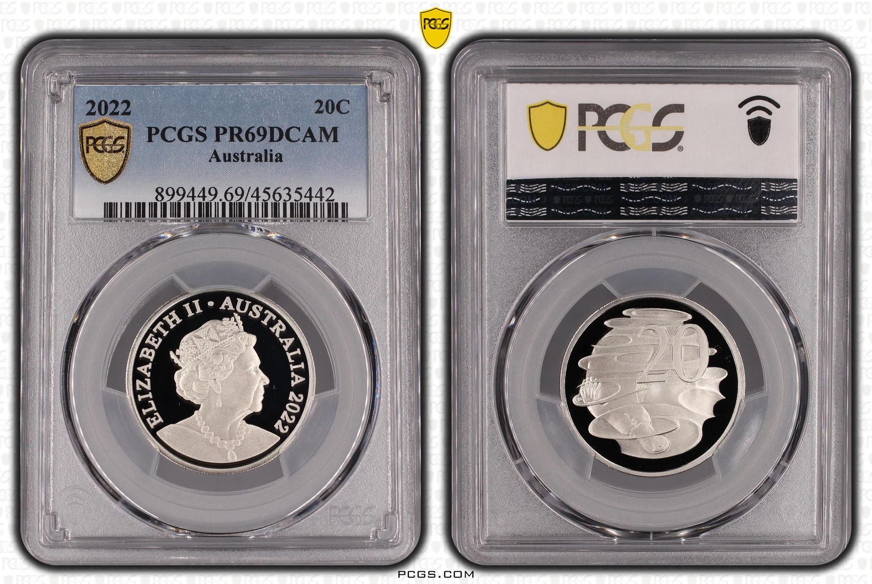 Twenty Cent, 2022, PCGS PR69DCAM