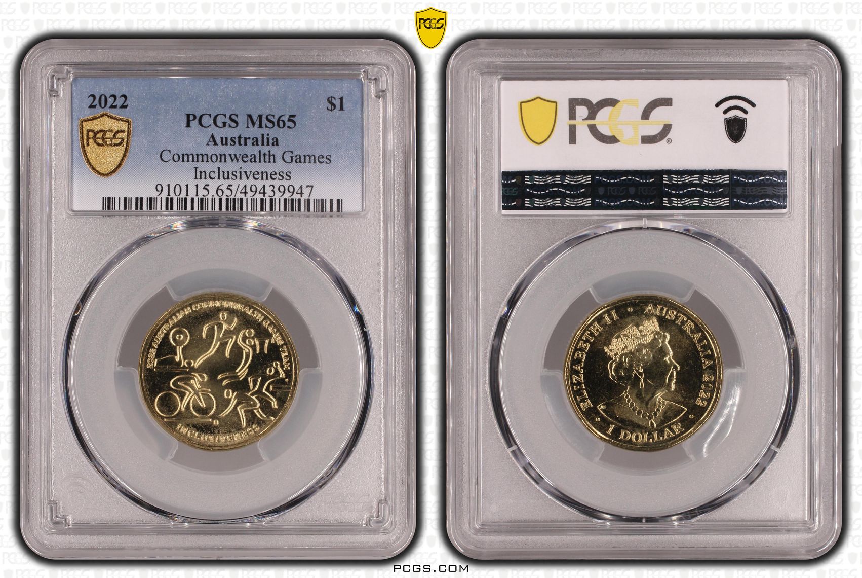 Commonwealth Games Inclusiveness, One Dollar, 2022, PCGS MS65