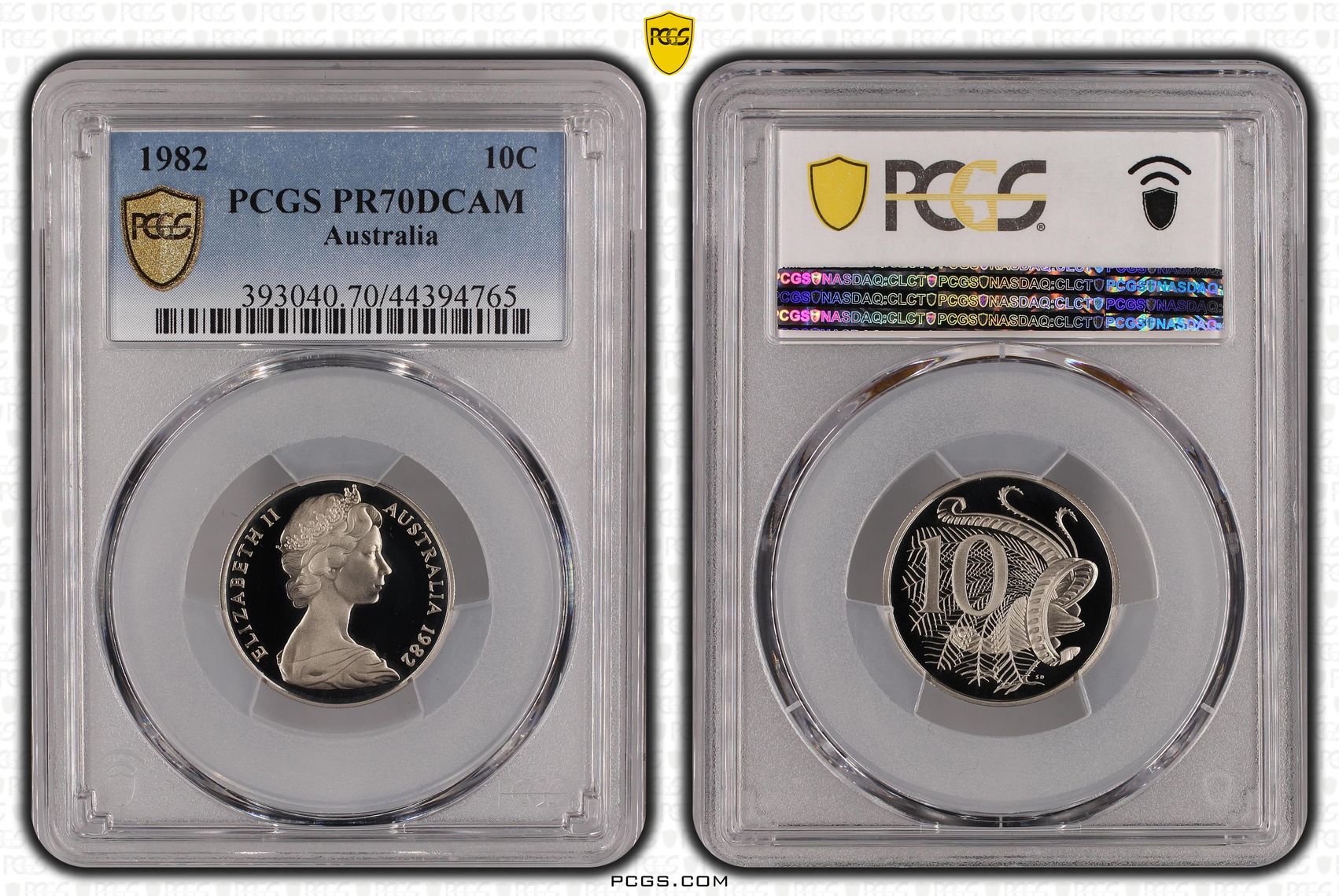 1982 Australia Ten Cent, 10c Proof PCGS - PR70DCAM POP 14/0 -765