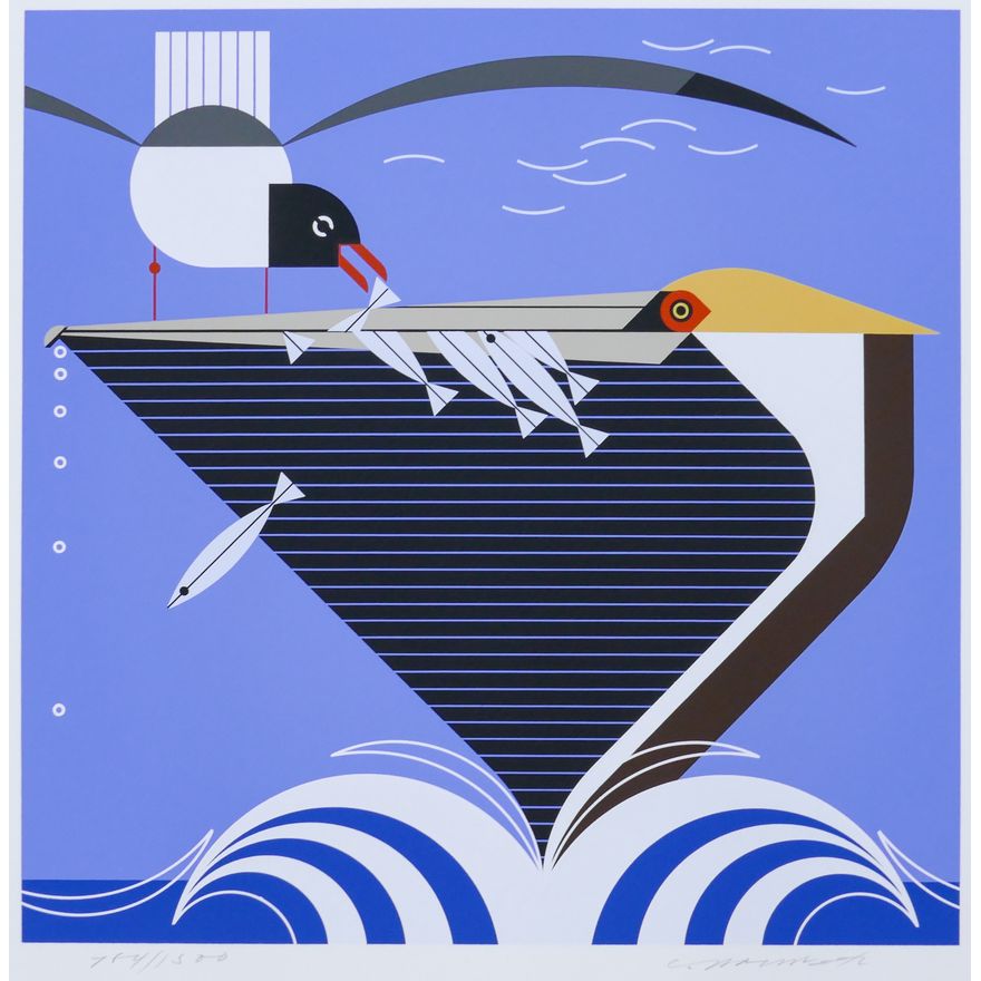 Charley Harper ''Pelican Pantry'' 1982 Serigraph