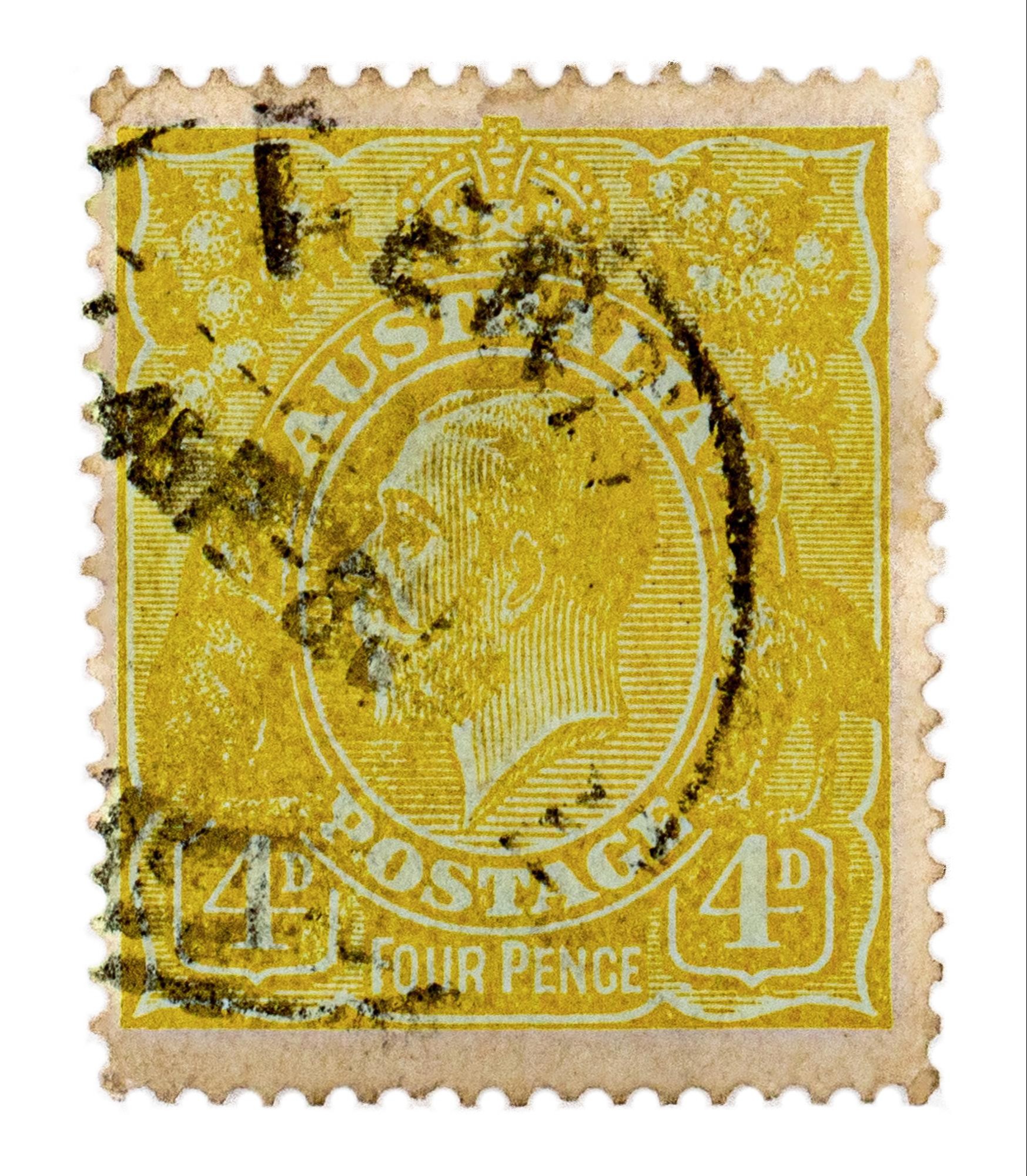 Fourpence Lime-Yellow, 1916, Good