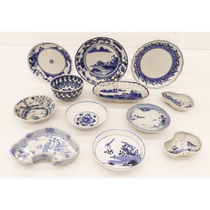 12pc Japanese 17th/18th Cent. Arita Dishes 5''