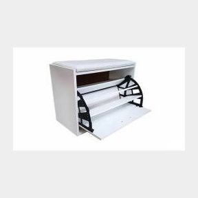 Softy Home Ottoman Shoe Cabinet - White-51457/3654 B3(S3)