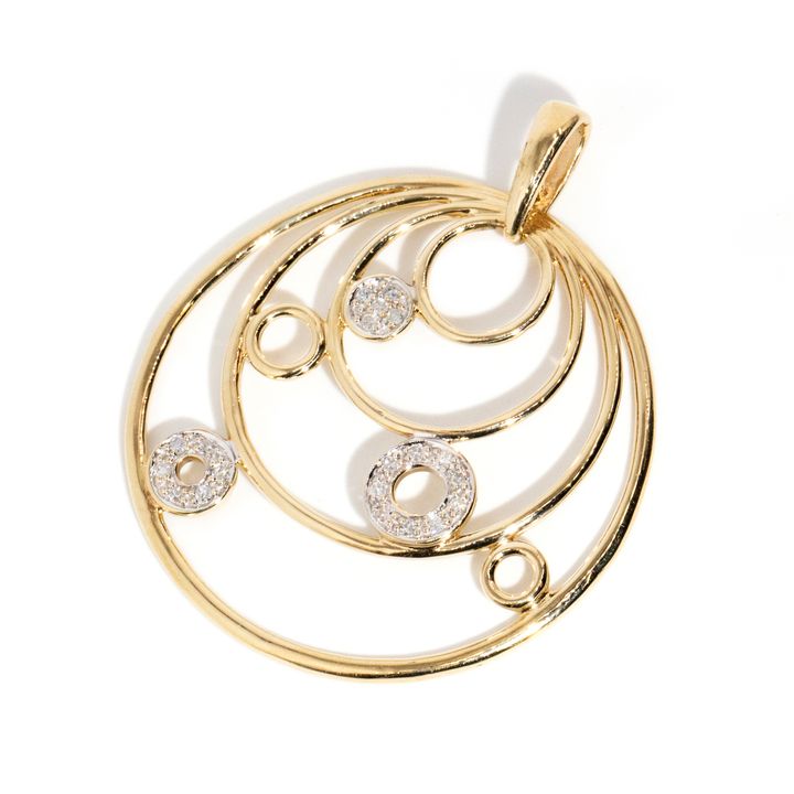 Diamond 9 Carat Yellow Gold Pendant