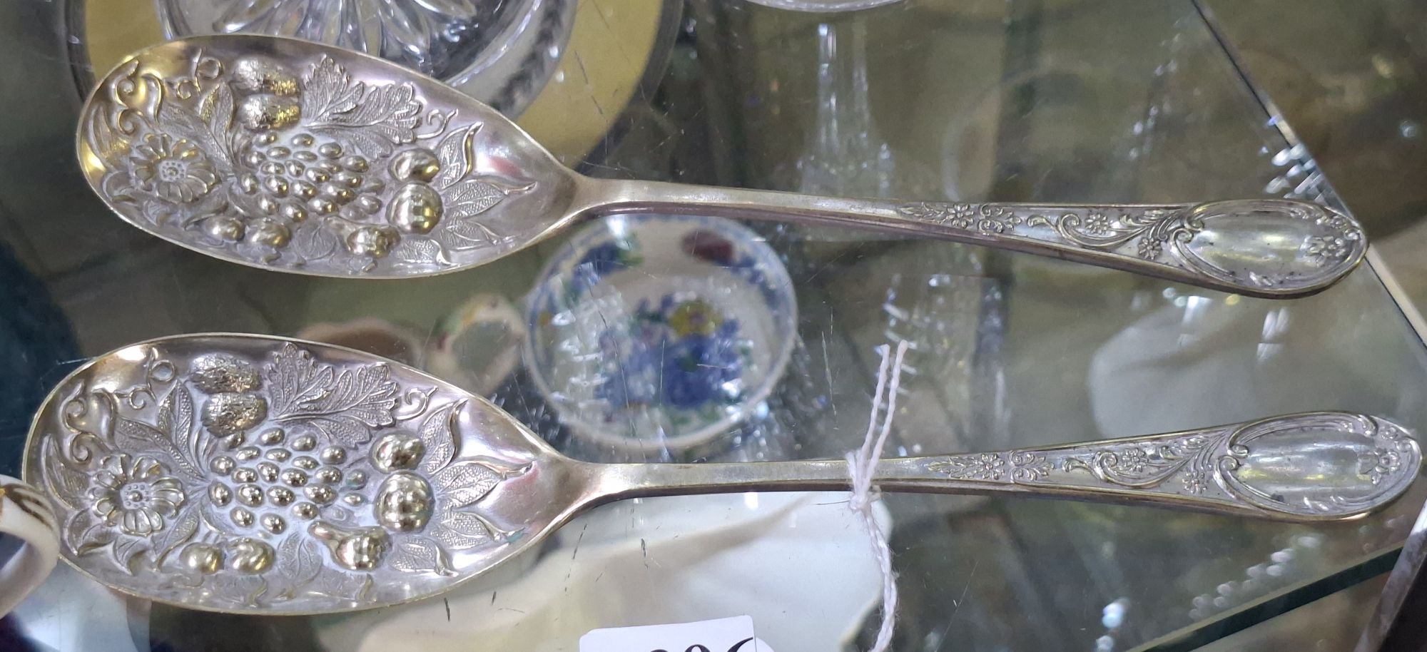 A Pair Of Silverplated Berry Spoons