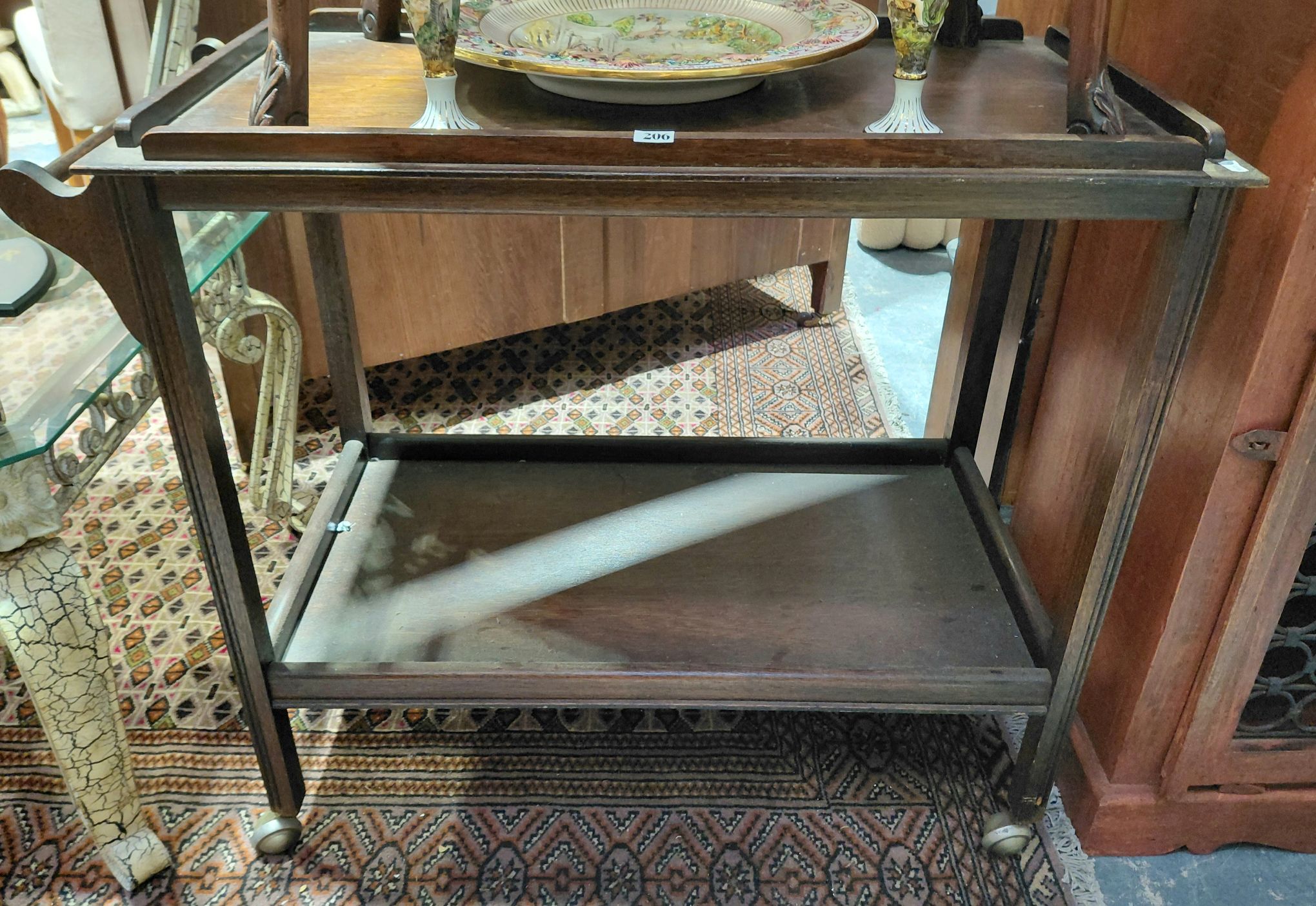 206 · OAK TEA TROLLEY