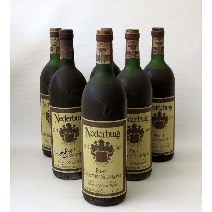 NEDERBURG CABERNET SAUVIGNON 1977, 6 bottles