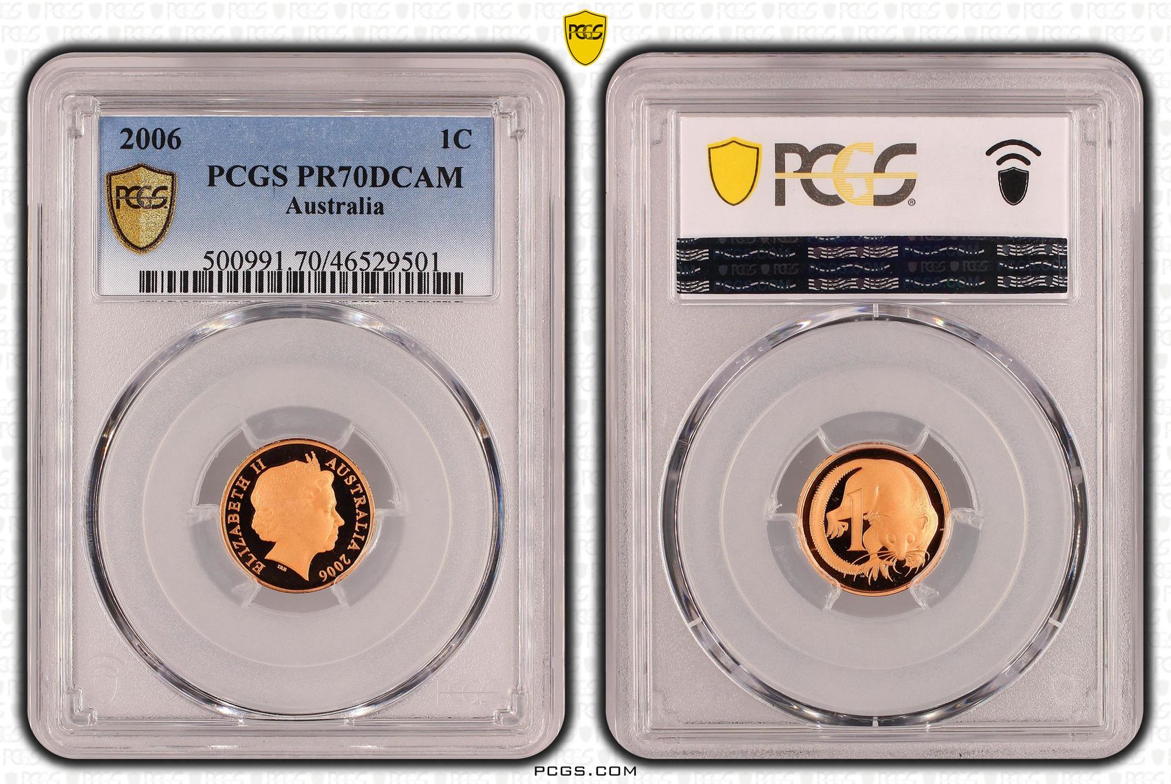 Elizabeth II, POP 14/0, One Cent, 2006, PCGS PR70DCAM