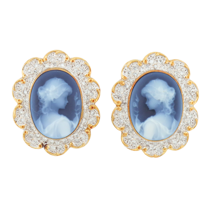 Aretes con camafeo
