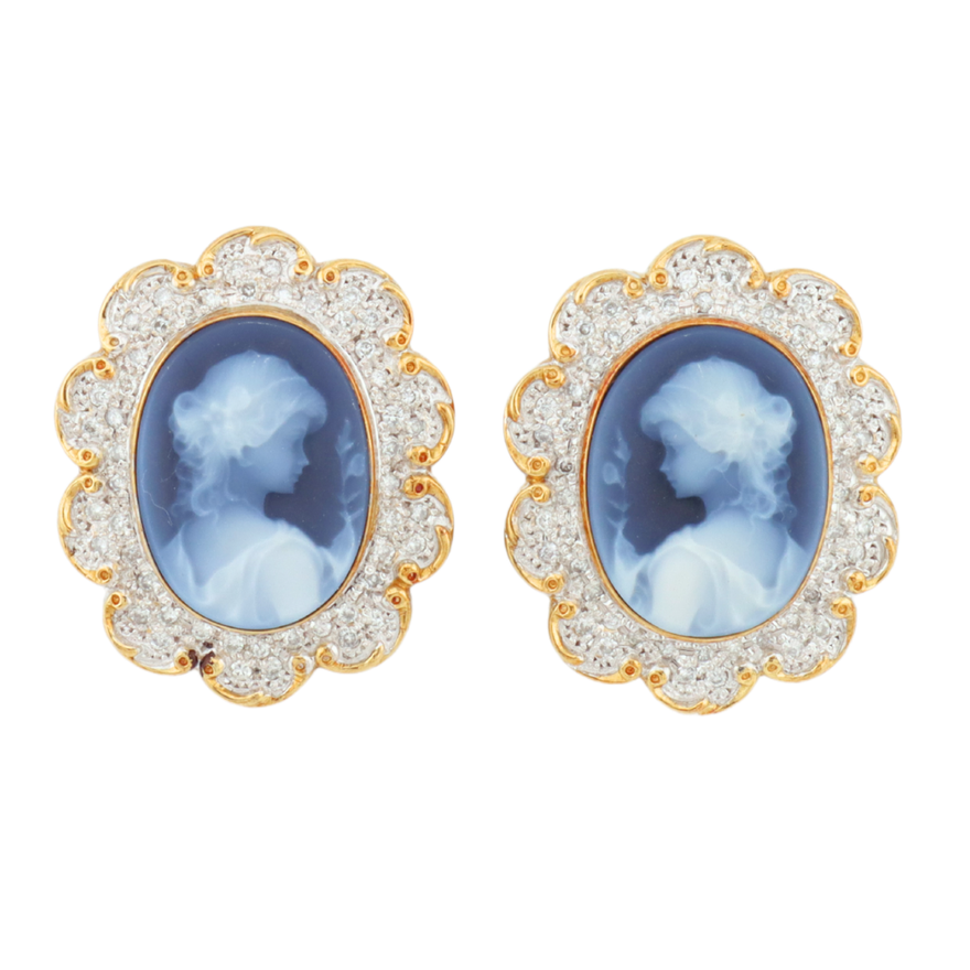 Aretes con camafeo
