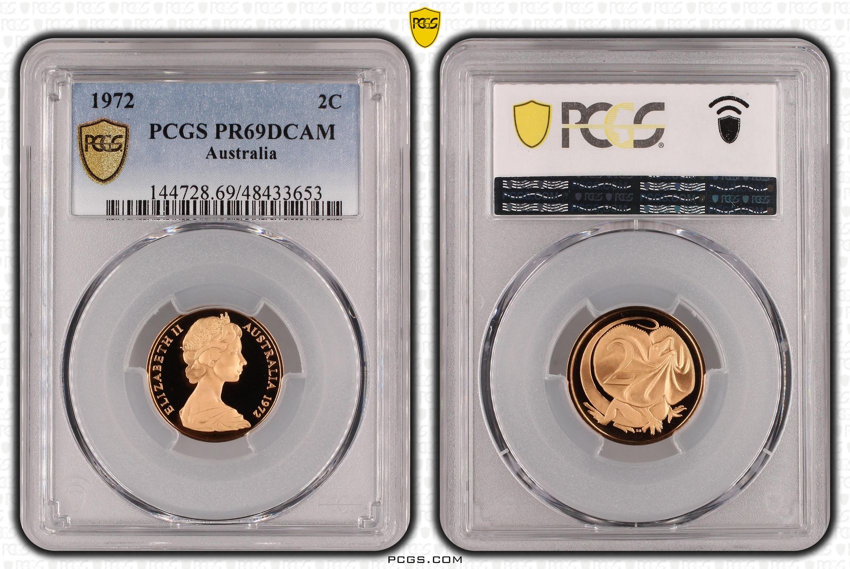 Two Cent, 1972, Pcgs Pr69dcam