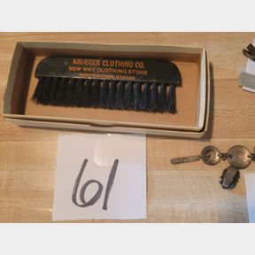 Vintage Independence KS. Krueger Clothing Co. Store Brush