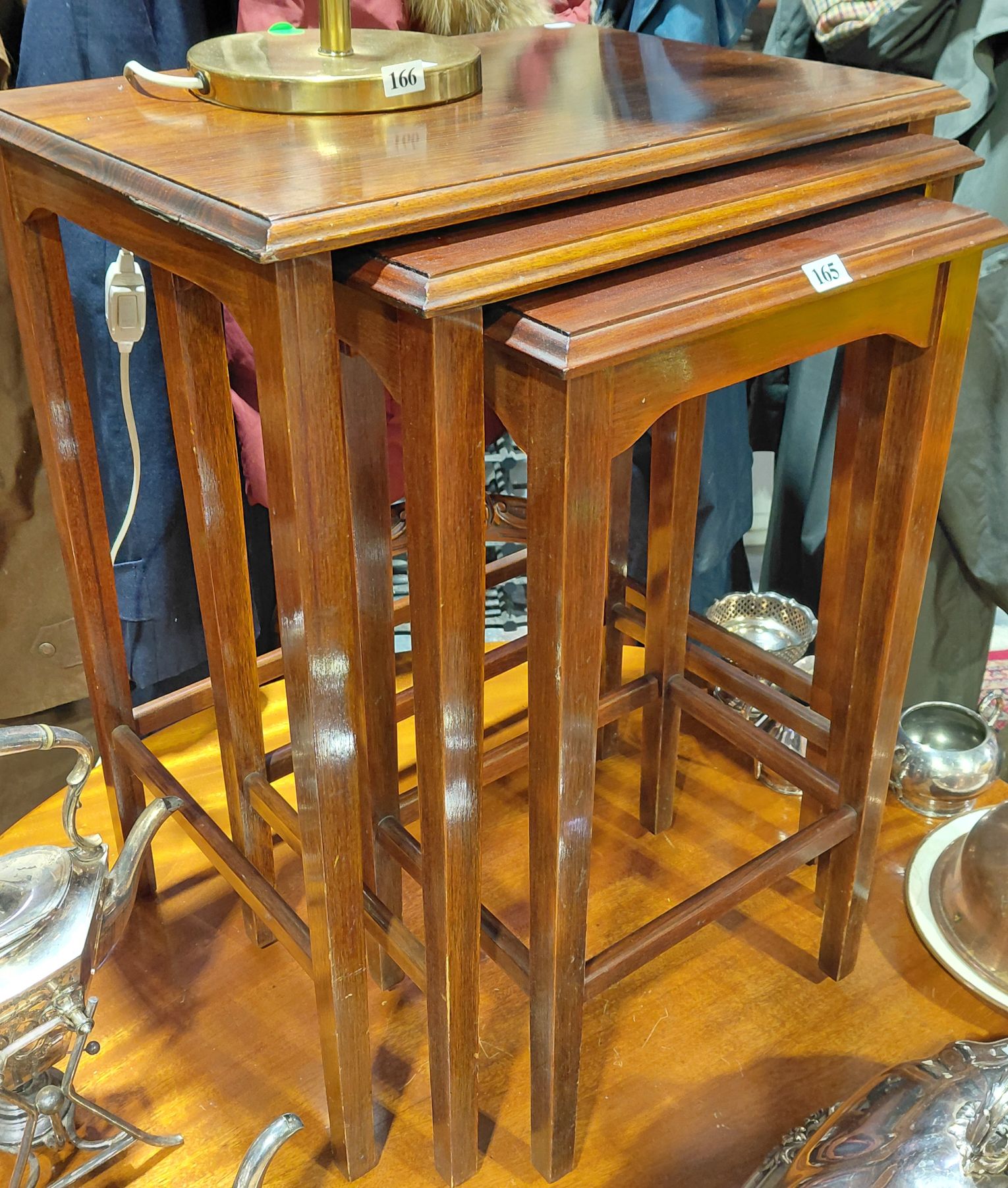 165 · NEST OF 3 CEDAR TABLES