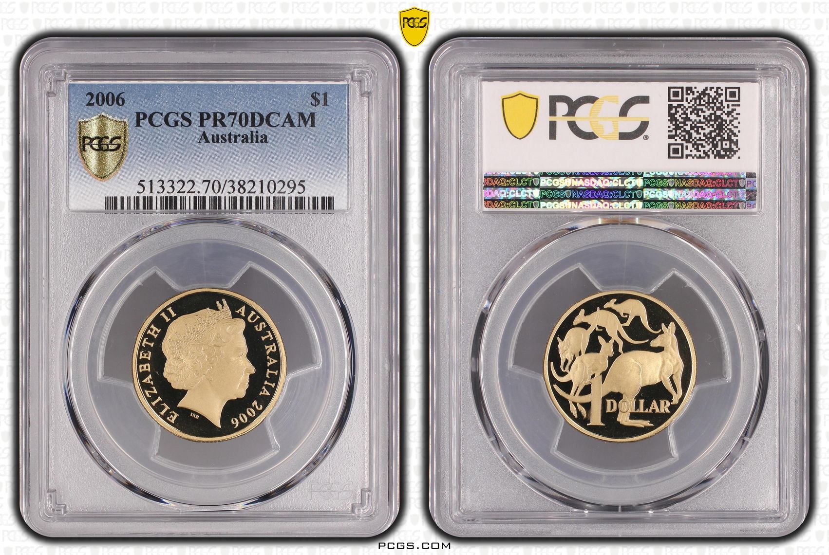 375 · 2006 Australia One Dollar, $1 PCGS - PR70DCAM POP 24/0 -295