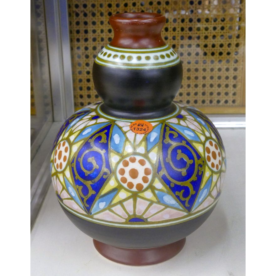 Marion Gouda Art Pottery Ball Vase 8.5''