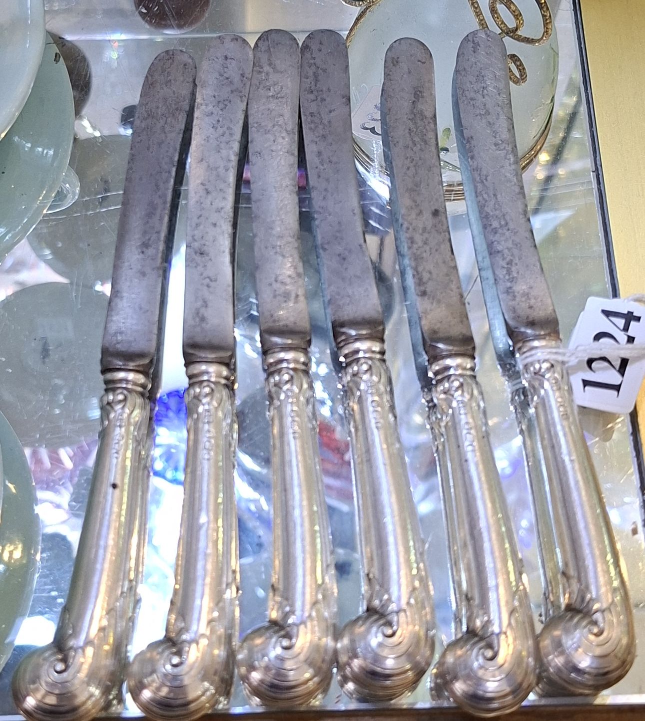 A Set Of Sterling Silver Handled Knives