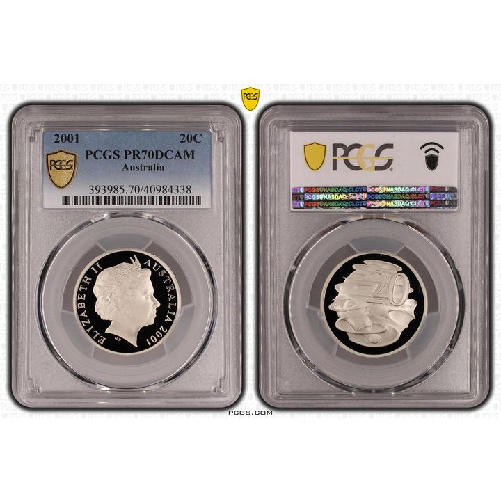 Twenty Cent, 2001, PCGS PR70DCAM