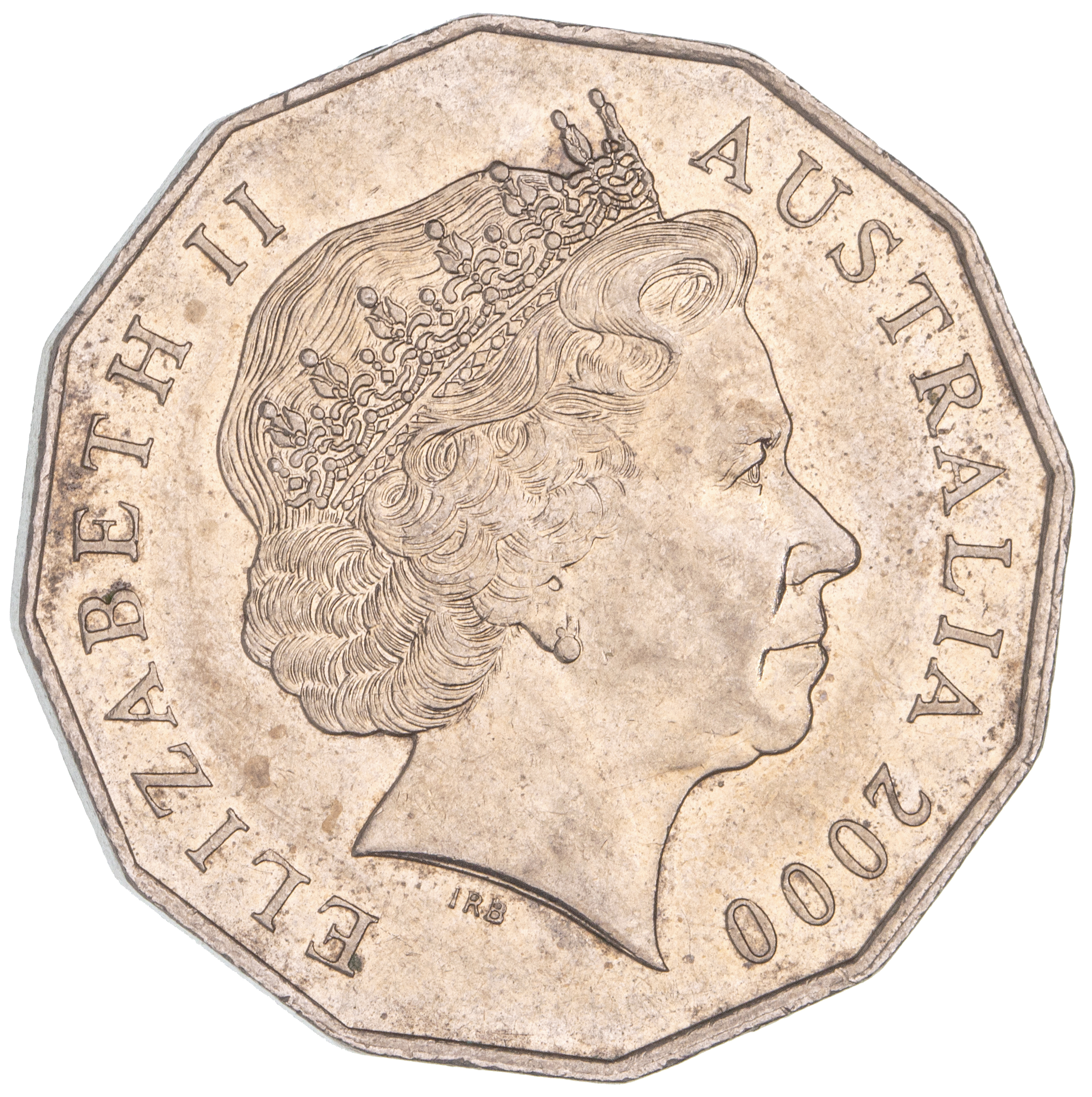 Elizabeth II, Fifty Cents, 2000, aUNC