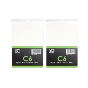 LEO C6 White Window Self Seal Envelopes Pack Of 50 Envelopes |