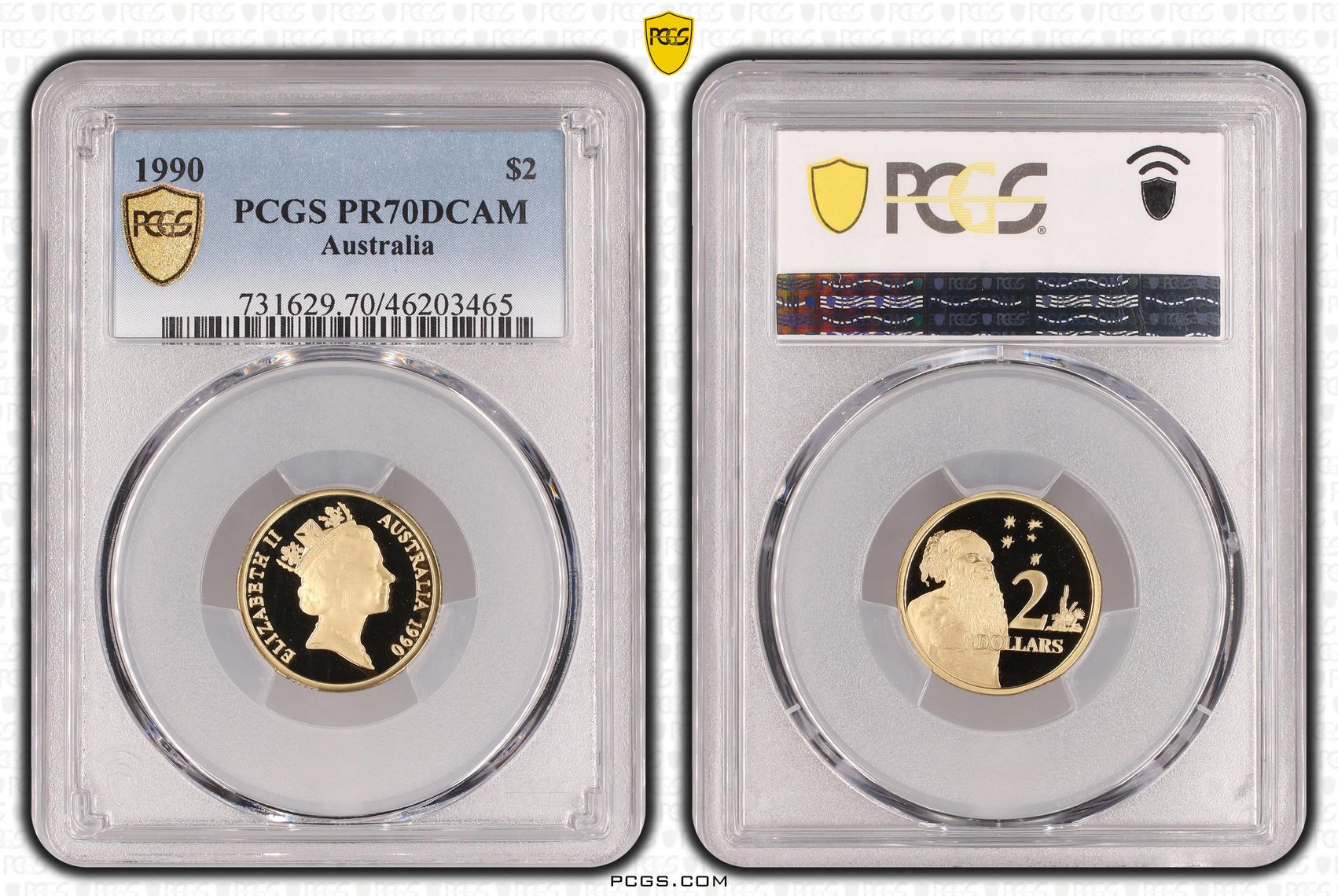 Elizabeth II, Two Dollar, 1990, PCGS PR70DCAM