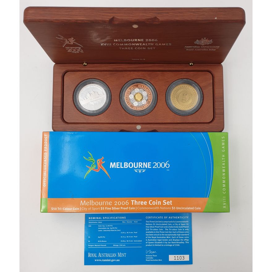 Melbourne Comm. Games Three Coin Set