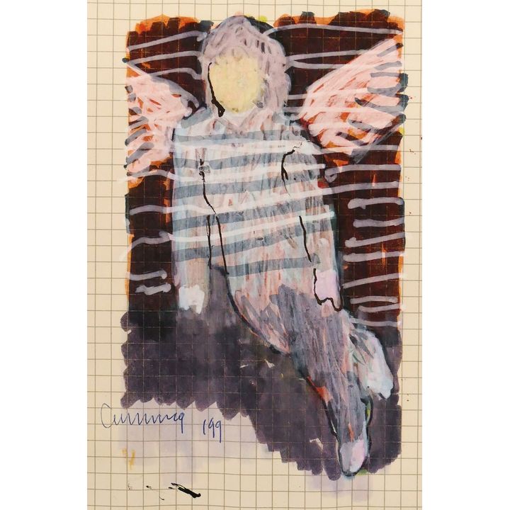 William Cumming 'Angel' 1990's Gouache & Marker on Paper.