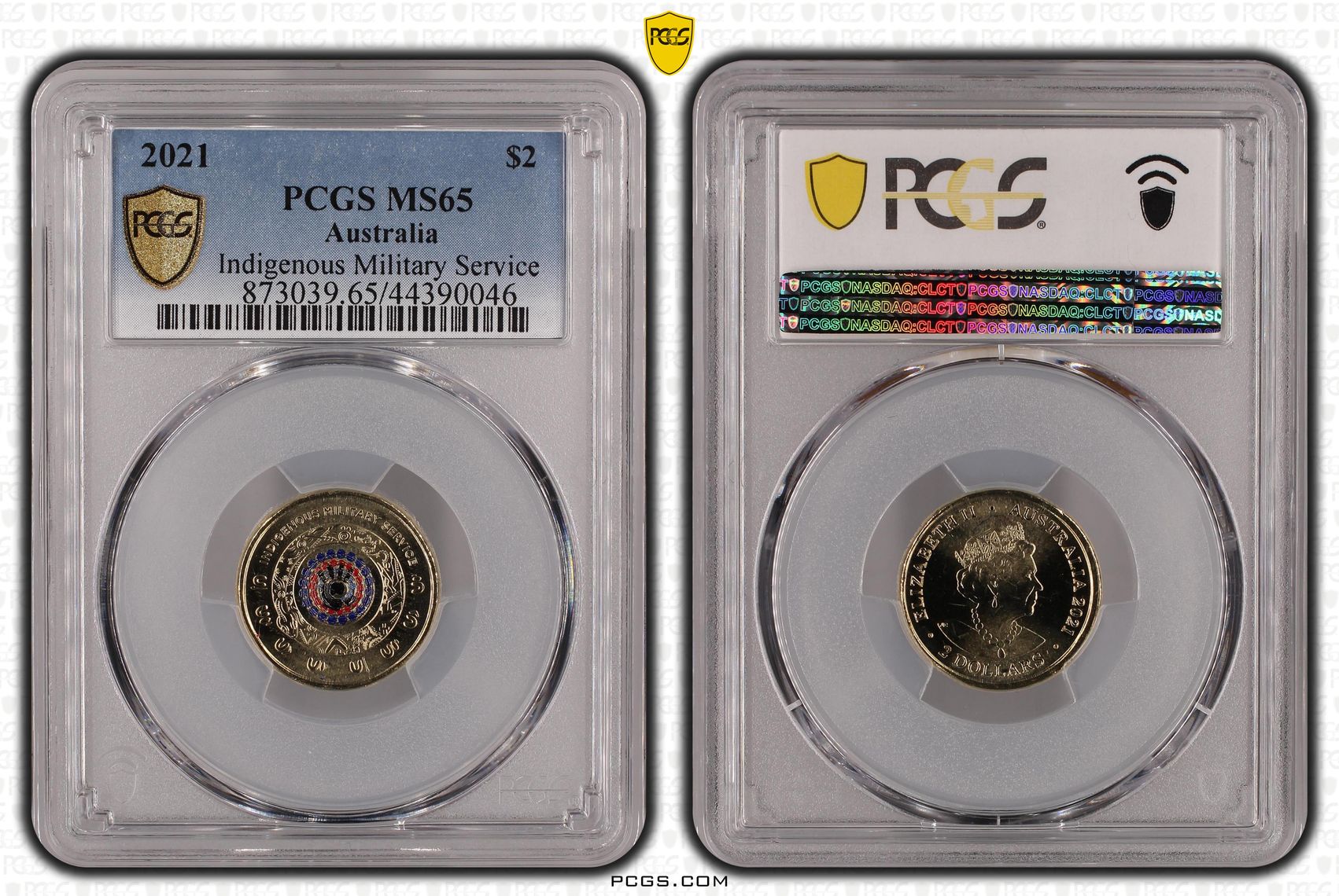 Indigenous Military Service , Two Dollar, 2021, PCGS MS65
