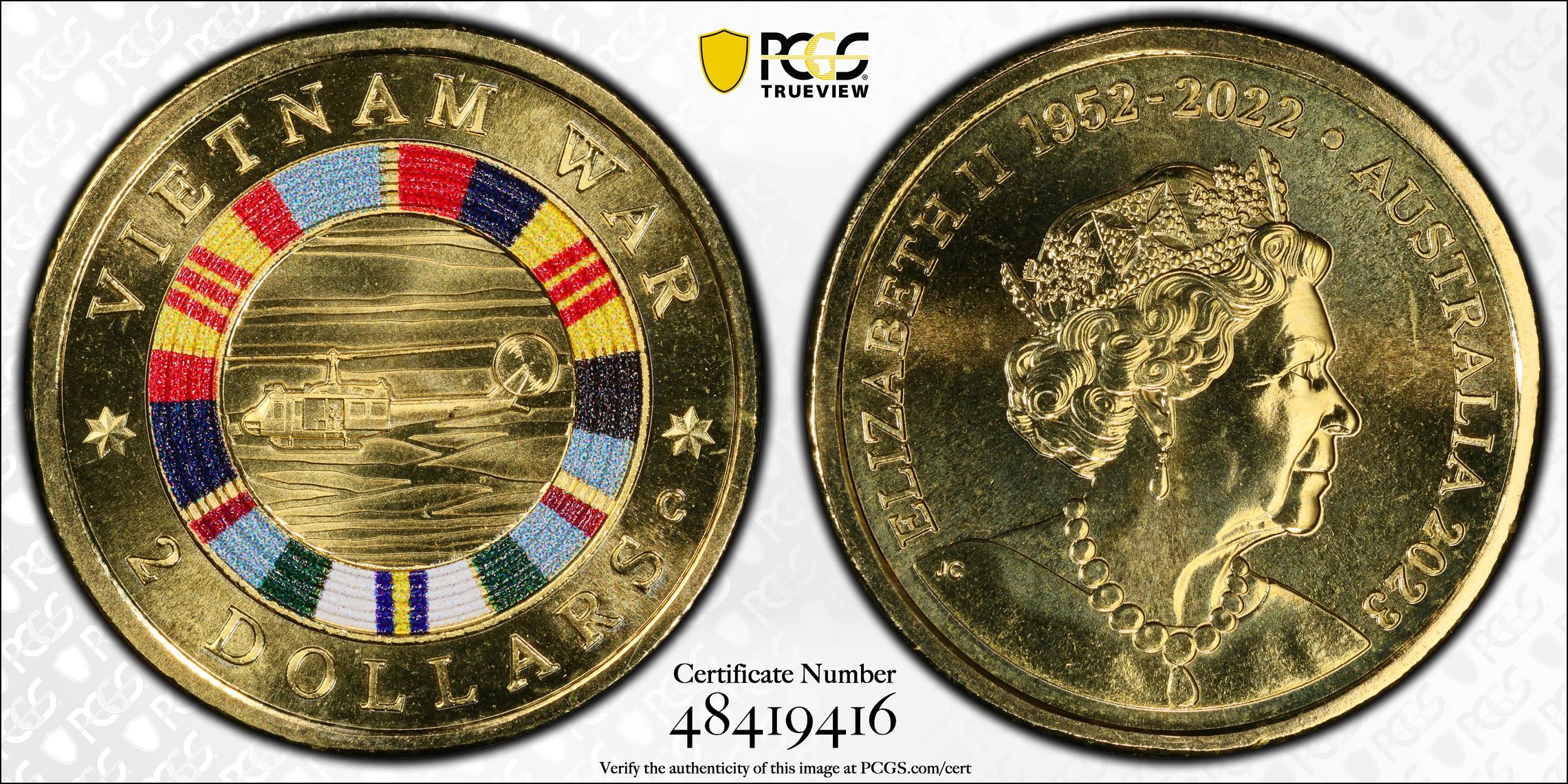 Vietnam War Colourised, Two Dollar, 2023-C, PCGS MS67