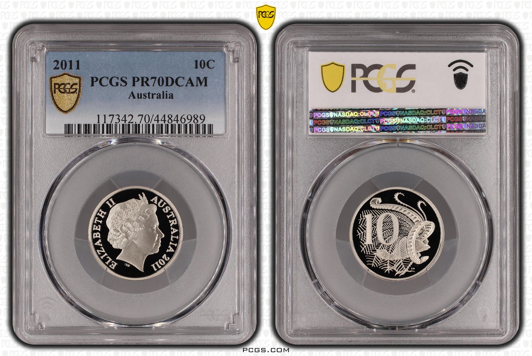 2011 Australia Ten Cent, 10c PCGS - PR70DCAM POP 14/0 -989