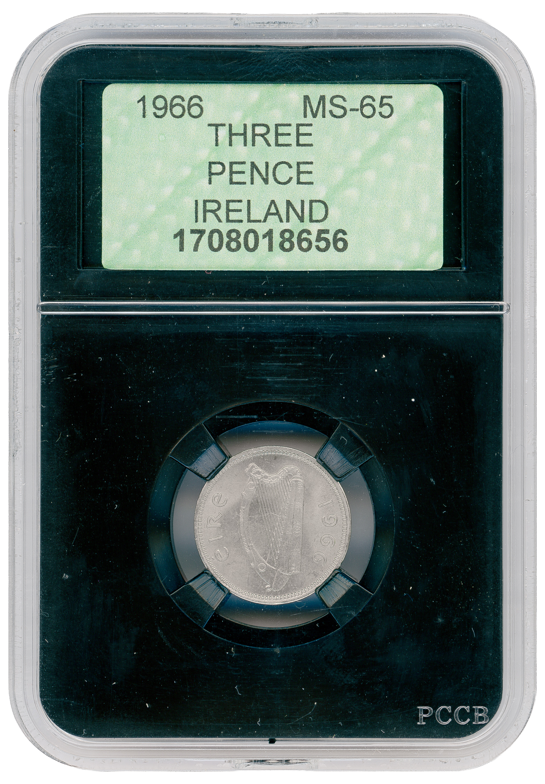 Ireland, Threepence, 1966, MS65
