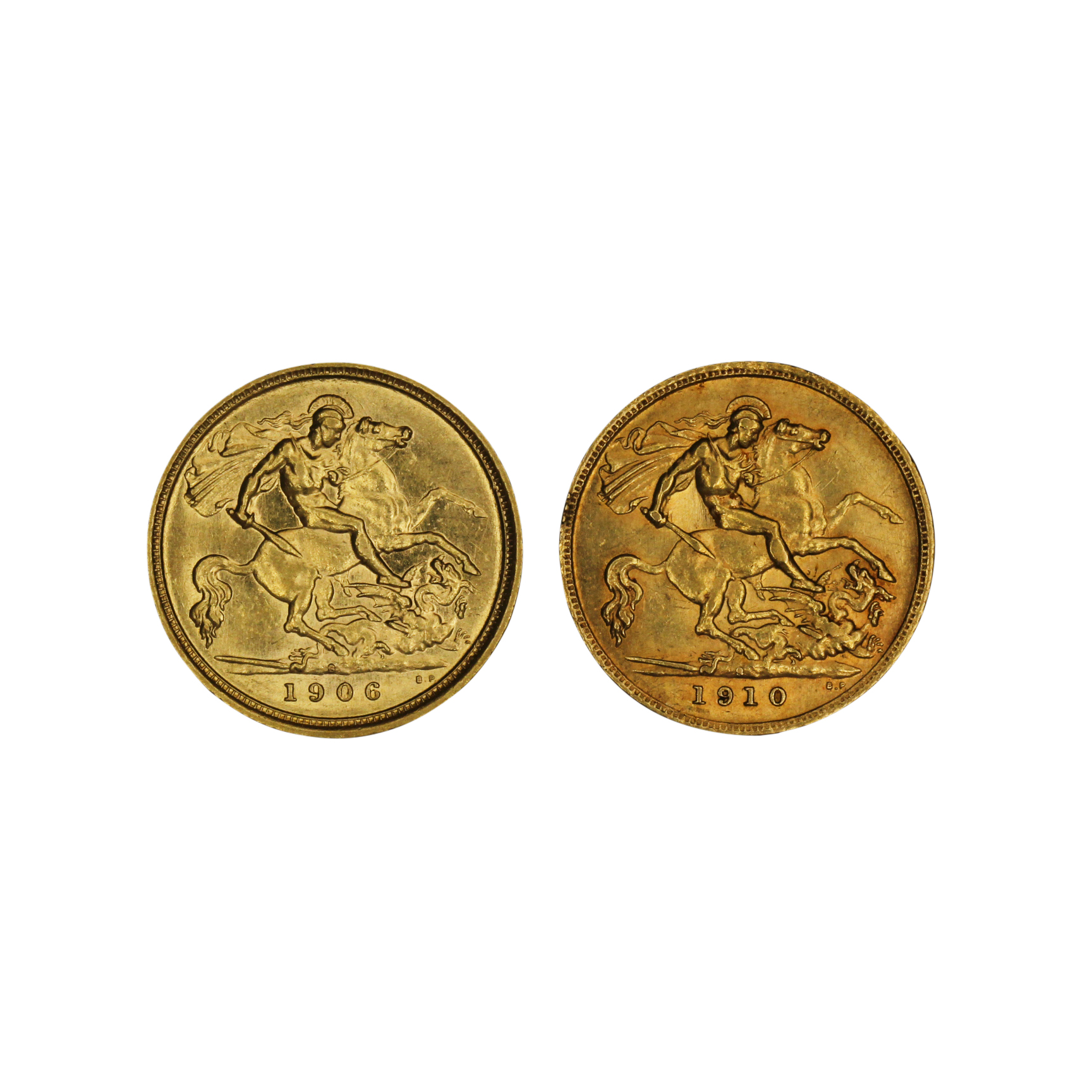 1223. · Group, Edward VII, Half Sovereign, VF