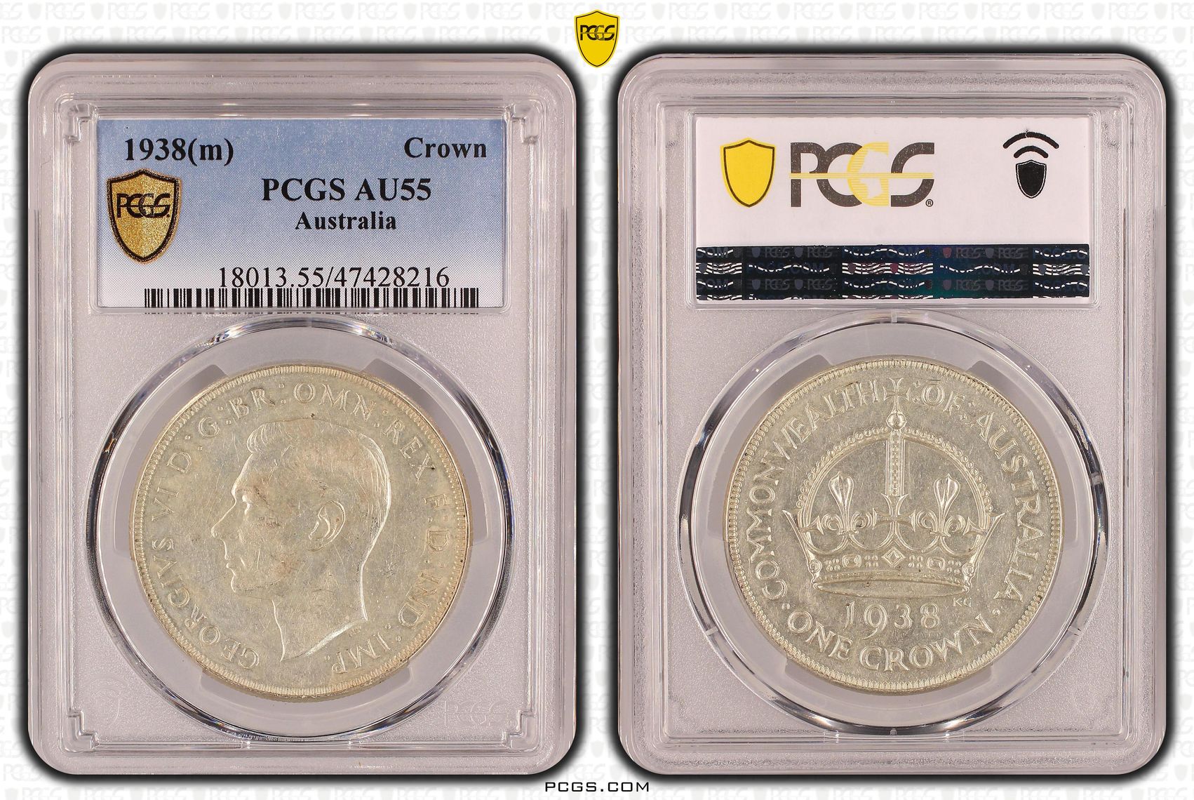 Crown, 1938(m), PCGS AU 55