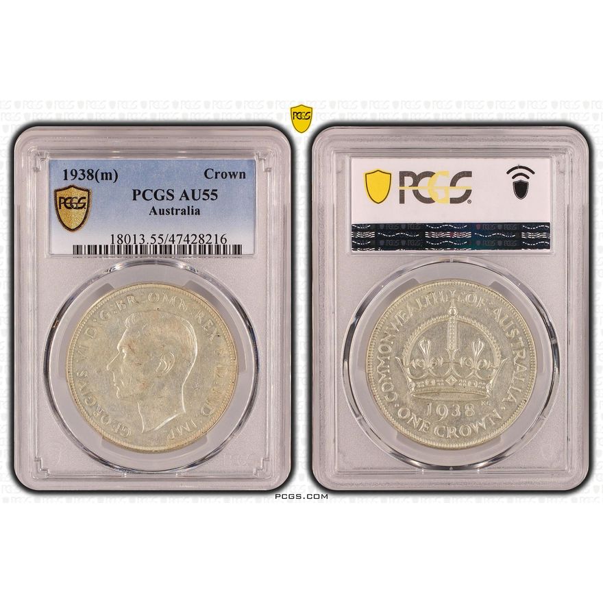 Crown, 1938(m), PCGS AU 55