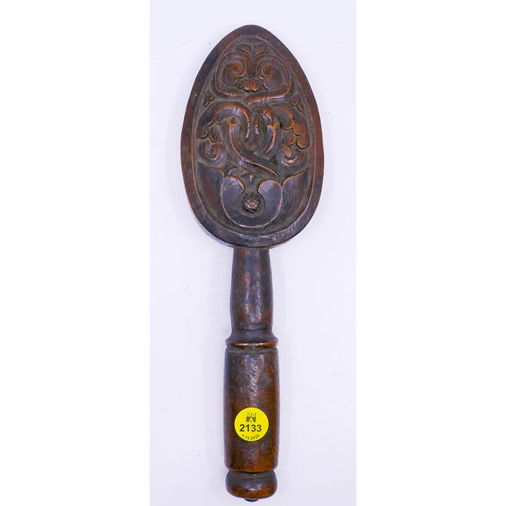 Antique Tibetan Buddhist Wood Paddle- 11''