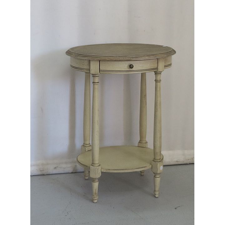 PAINTED TWO-TIER LAMP TABLE