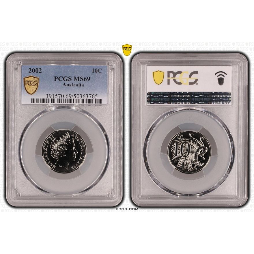Ten Cent, 2002, PCGS MS69