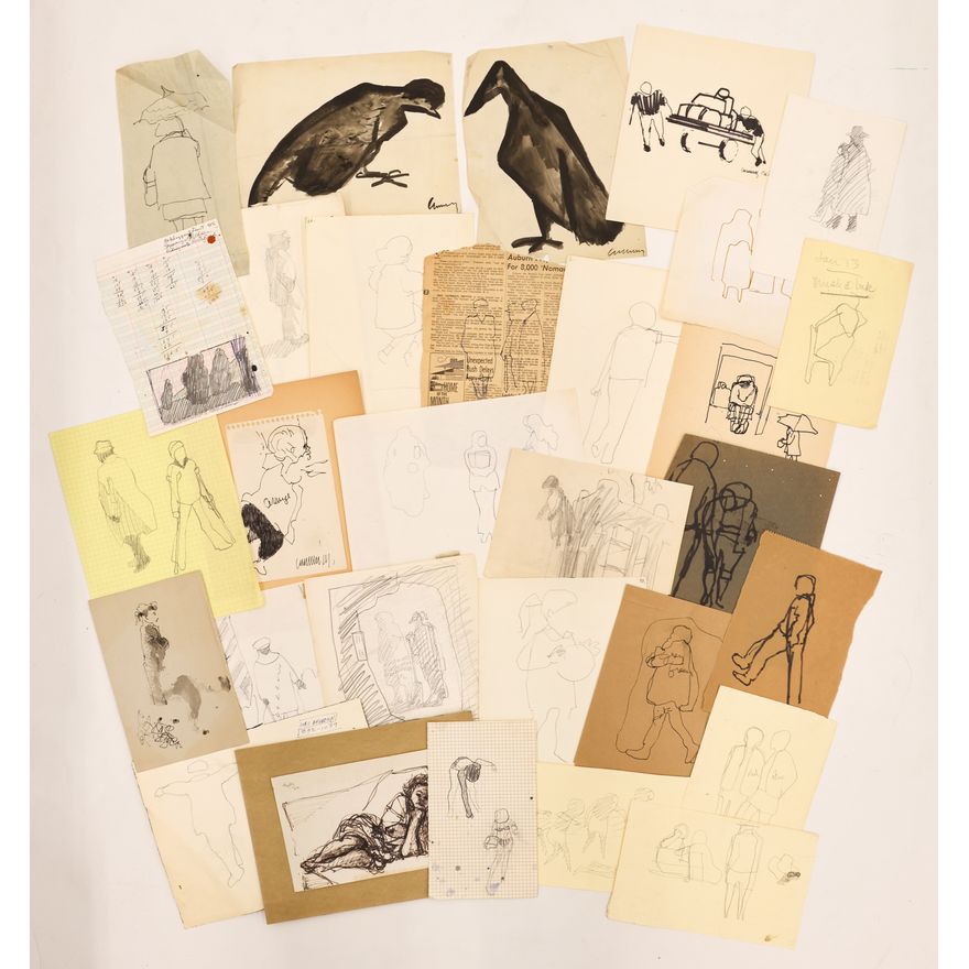 32pc William Cumming Assorted Sketches on Paper 12''x9'' Largest