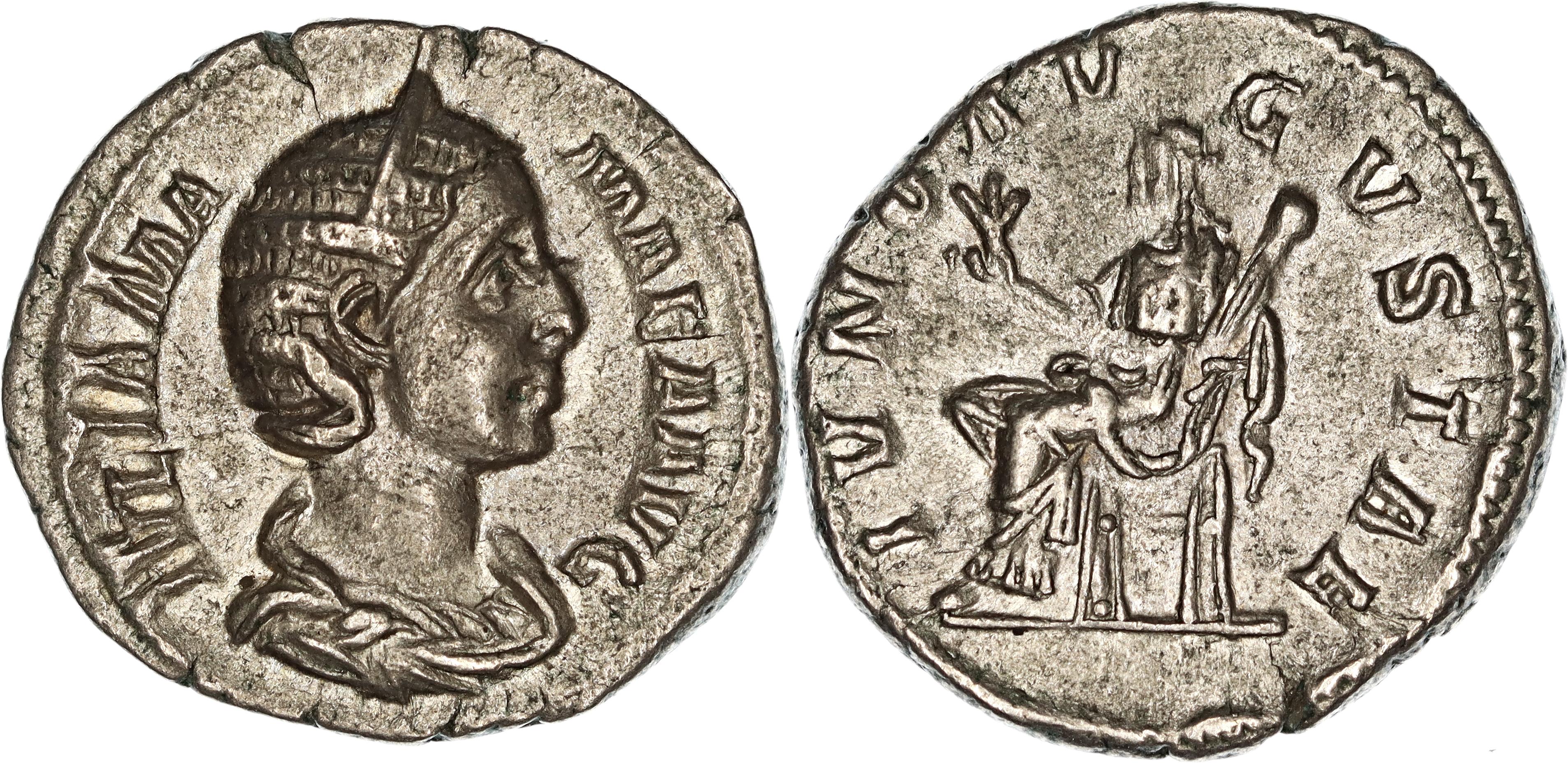 Roman Empire, Julia Mamaea, Silver Denarius, 231 AD, VF-gVF