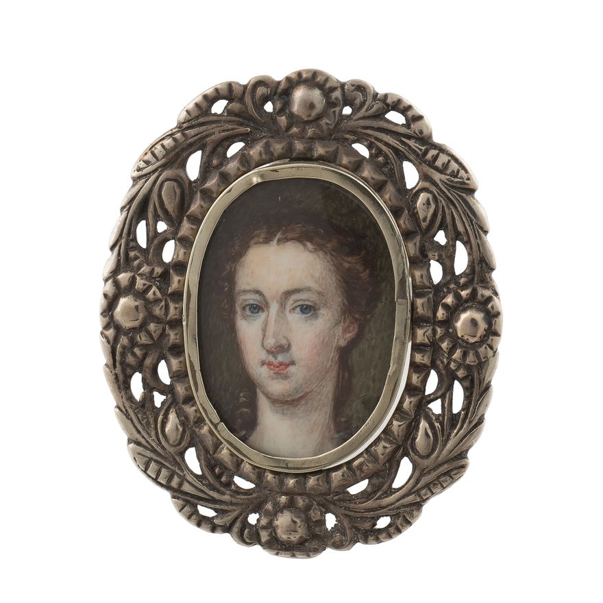 Miniatura -  portret kobiety, k. XIX w.