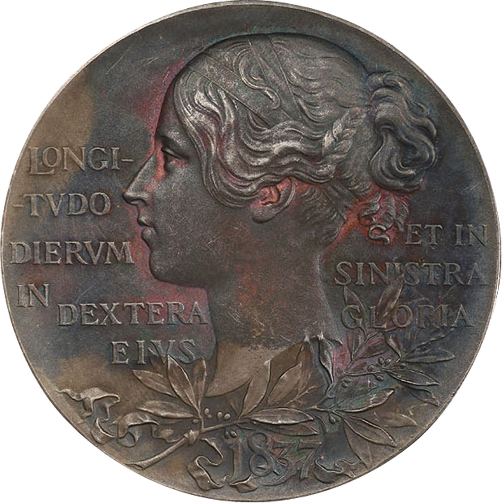英国-GB. 1897. Silver. PCGS SP62 Matte. マット極美／未. Matte AU 