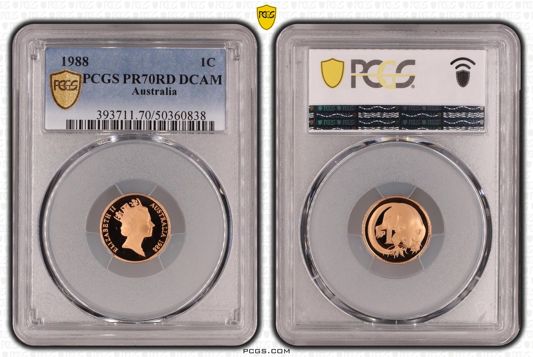 One Cent, 1988, Pcgs Pr70dcam