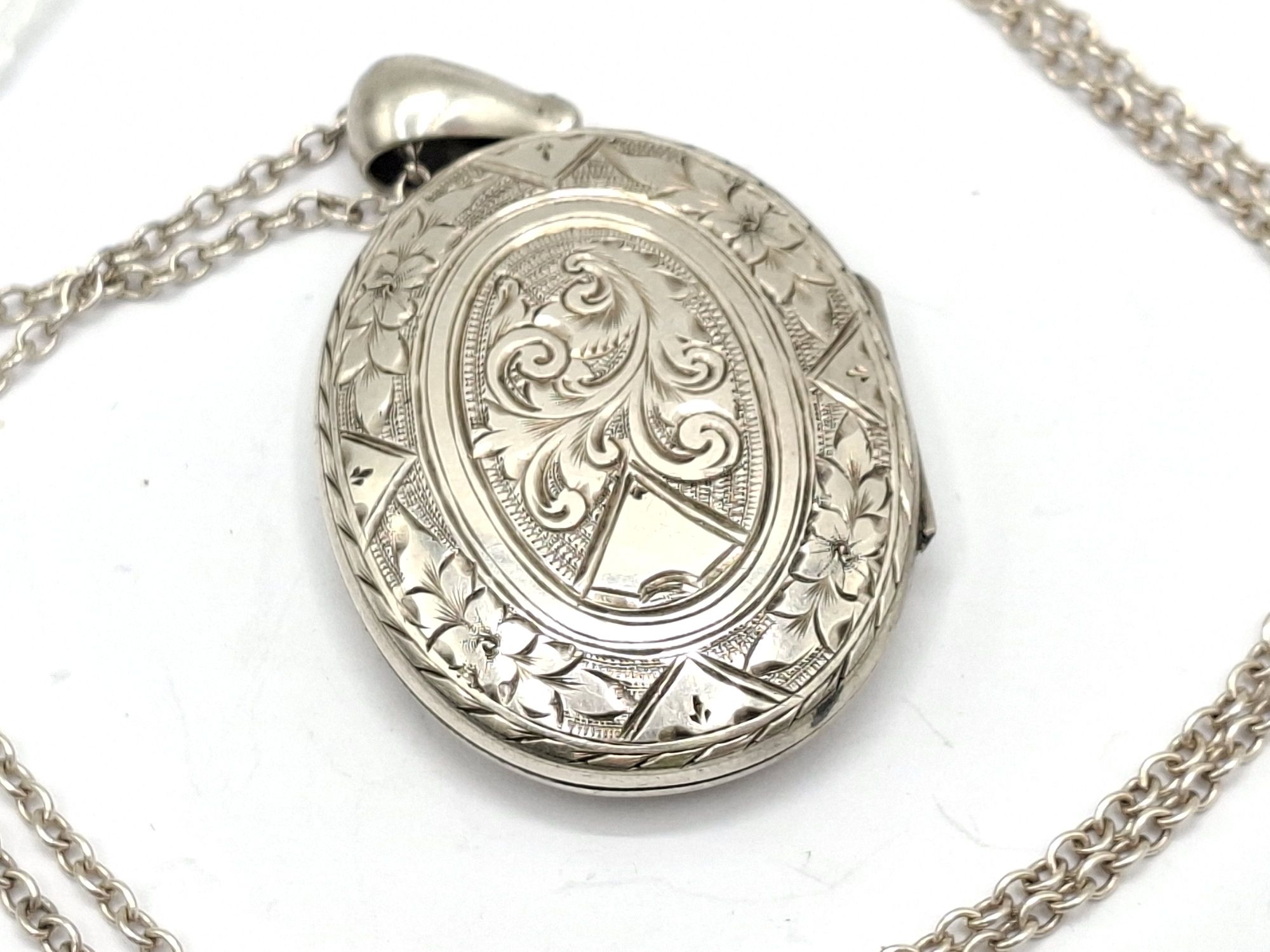 Edwardian Silver Picture Locket Pendant