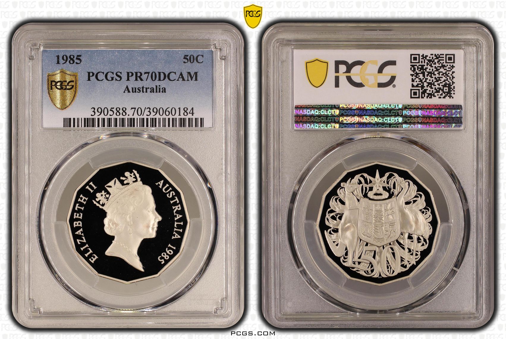262 · 1985 Australia Fifty Cent, 50c PCGS - PR70DCAM POP 5/0 -184