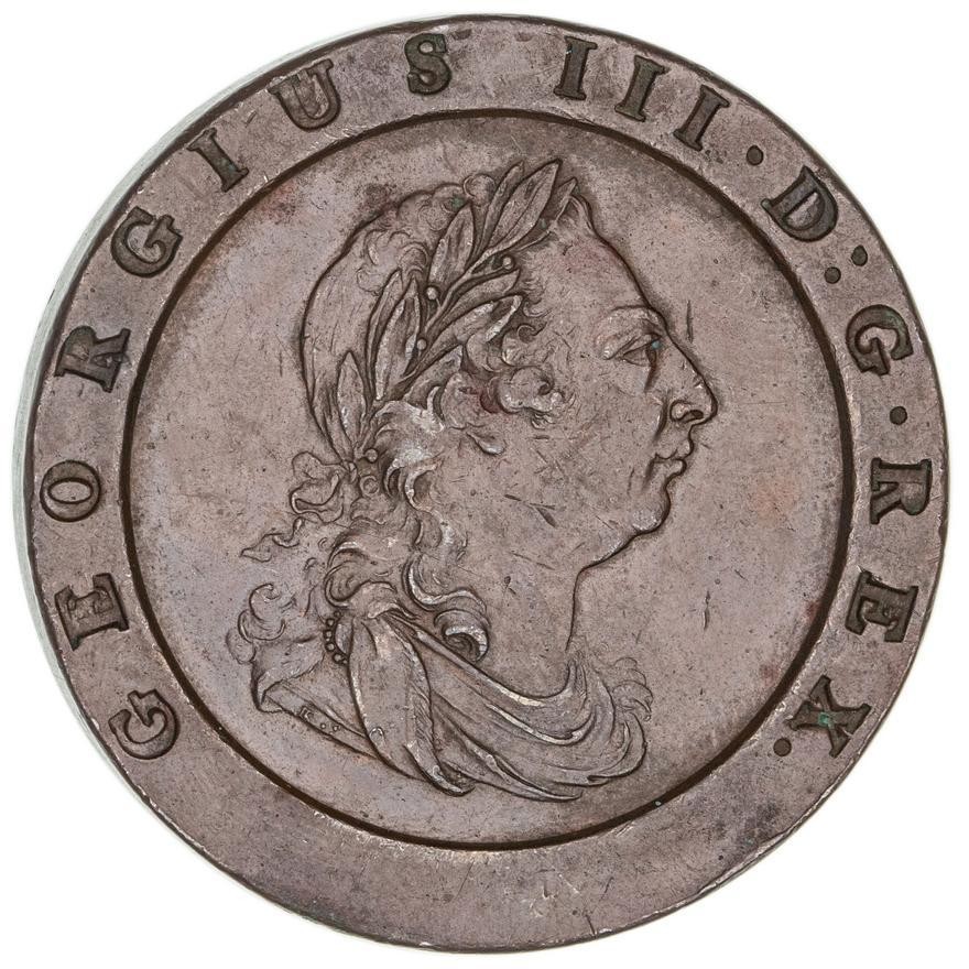Great Britain, George III, Cartwheel, Twopence, 1797, EF