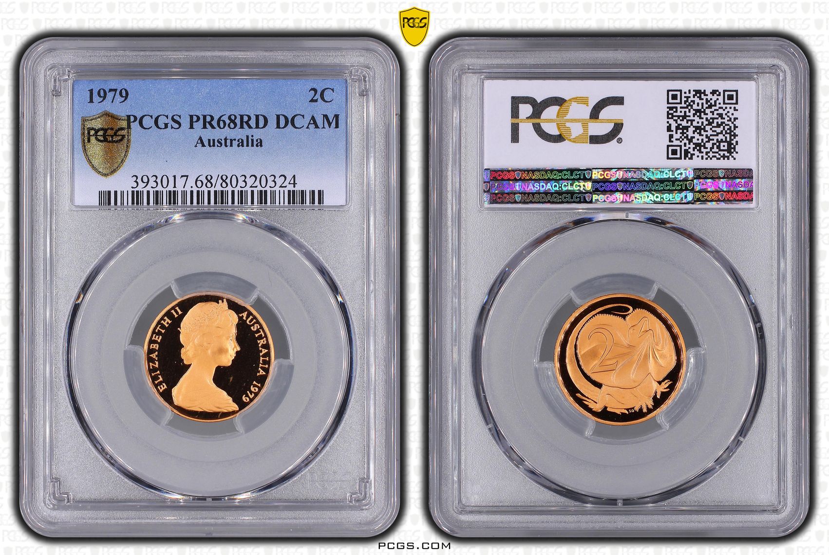 Elizabeth II, Two Cent, 1979, PCGS PR68DCAM