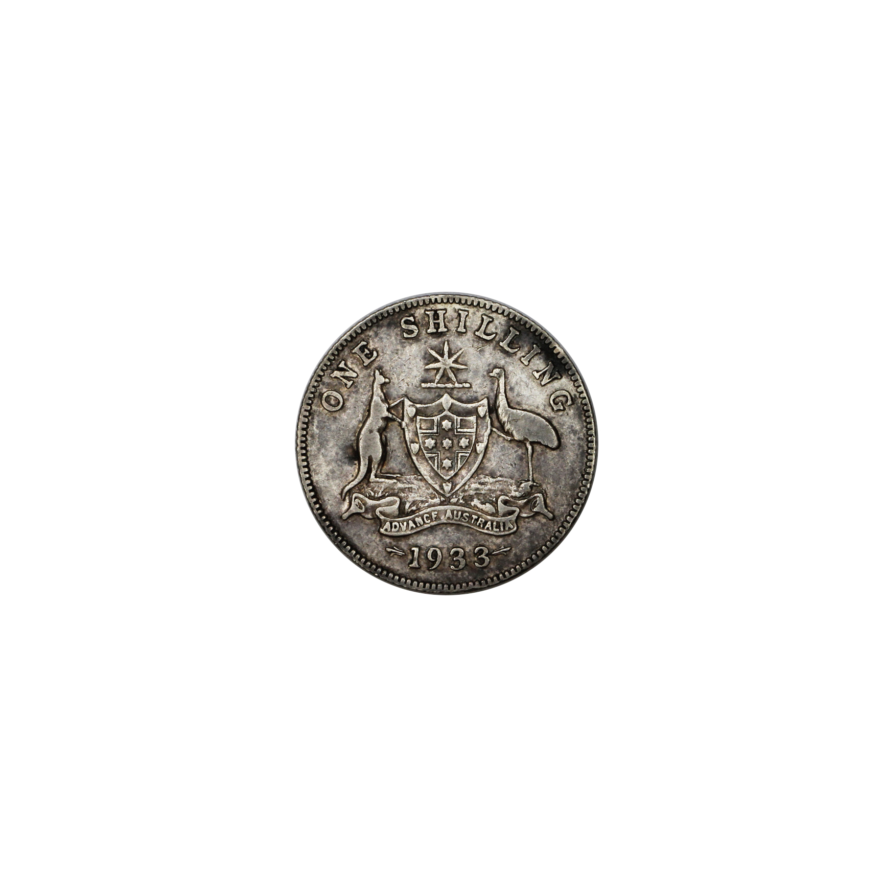 1011. · George V, Shilling, 1933, aF