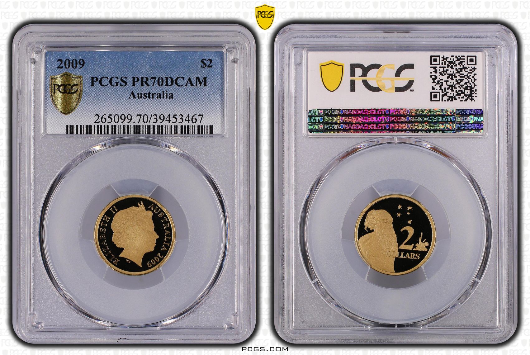 2009 Australia Two Dollar, $2 PCGS - PR70DCAM POP 5/0 -467