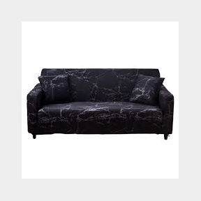 Couch Covers Stretch Material - Black Marble - Black Marble - 185 cm - Bar 9901067058069 - 51748/14966